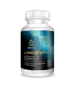 ACTIF LONGEVITY ADVANCED SUPPORT WITH 15+ ORGANIC VITAMINS AND MINERALS, FOR LONGEVITY AND DNA REPAIR, ADVANCED FORMULA – NON GMO, 120 COUNT